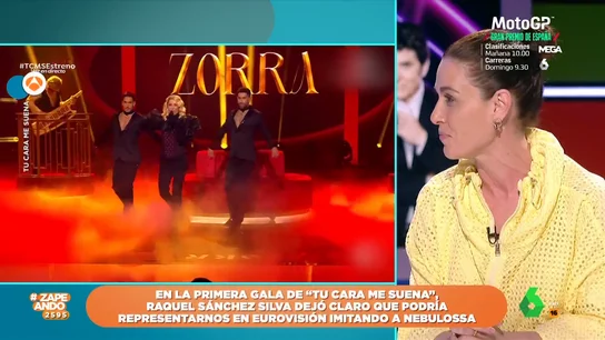Raquel Sánchez Silva confiesa qué le pareció a Nebulossa su imitación de 'Zorra': "Le encantó" Raquel Sánchez Silva confiesa qué le pareció a Nebulossa su imitación de 'Zorra': "Le encantó"