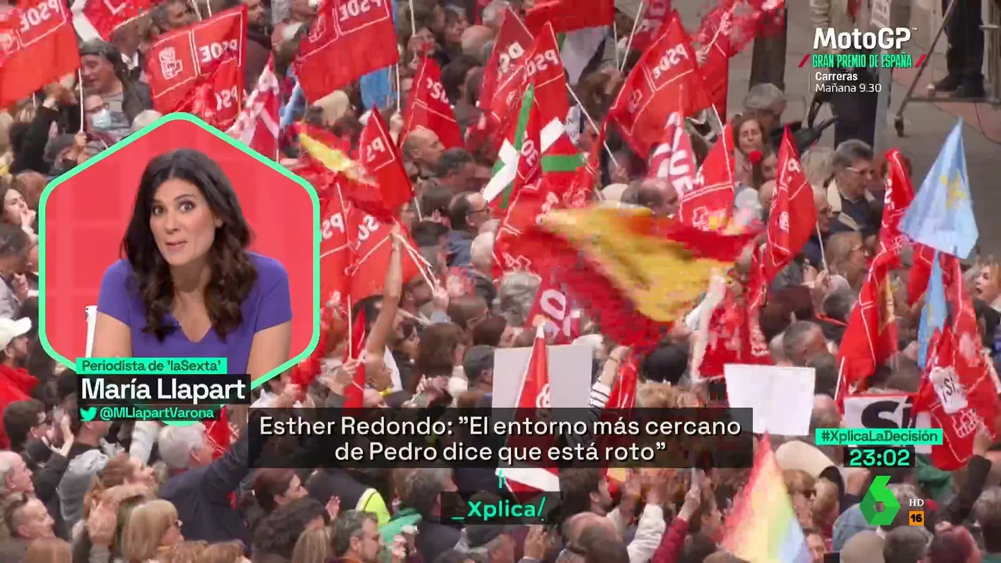 María Llapart piensa que Sánchez se marcha María Llapart piensa que Sánchez se marcha