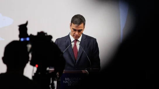 Imagen de archivo de Pedro Sánchez en la Biblioteca Nacional Imagen de archivo de Pedro Sánchez en la Biblioteca Nacional