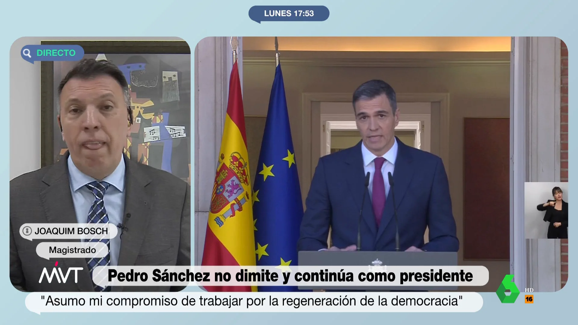  MVT ¿Hay indefensión frente a los bulos como denuncia Pedro Sánchez? El magistrado Joaquim Bosch responde