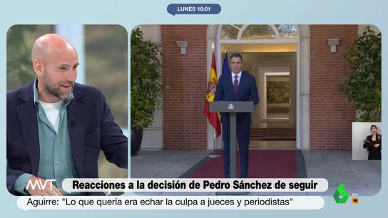 Gonzalo Miró responde a Esperanza Aguirre tras su crítica a Pedro Sánchez Gonzalo Miró e Iñaki López responden en este vídeo de Más Vale Tarde a Esperanza Aguirre tras cargar contra Pedro Sánchez y asegurar que "quiere cambiar las mayorías del CGPJ" y que "no ha conseguido llevarnos a Venezuela".