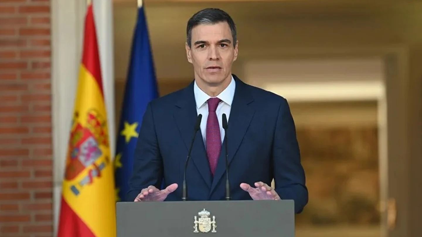El presidente del Gobierno, Pedro Sánchez, durante su comparecencia institucional en La Moncloa. EFE/Moncloa/Borja Puig de la Bellacasa El presidente del Gobierno, Pedro Sánchez, durante su comparecencia institucional en La Moncloa. EFE/Moncloa/Borja Puig de la Bellacasa