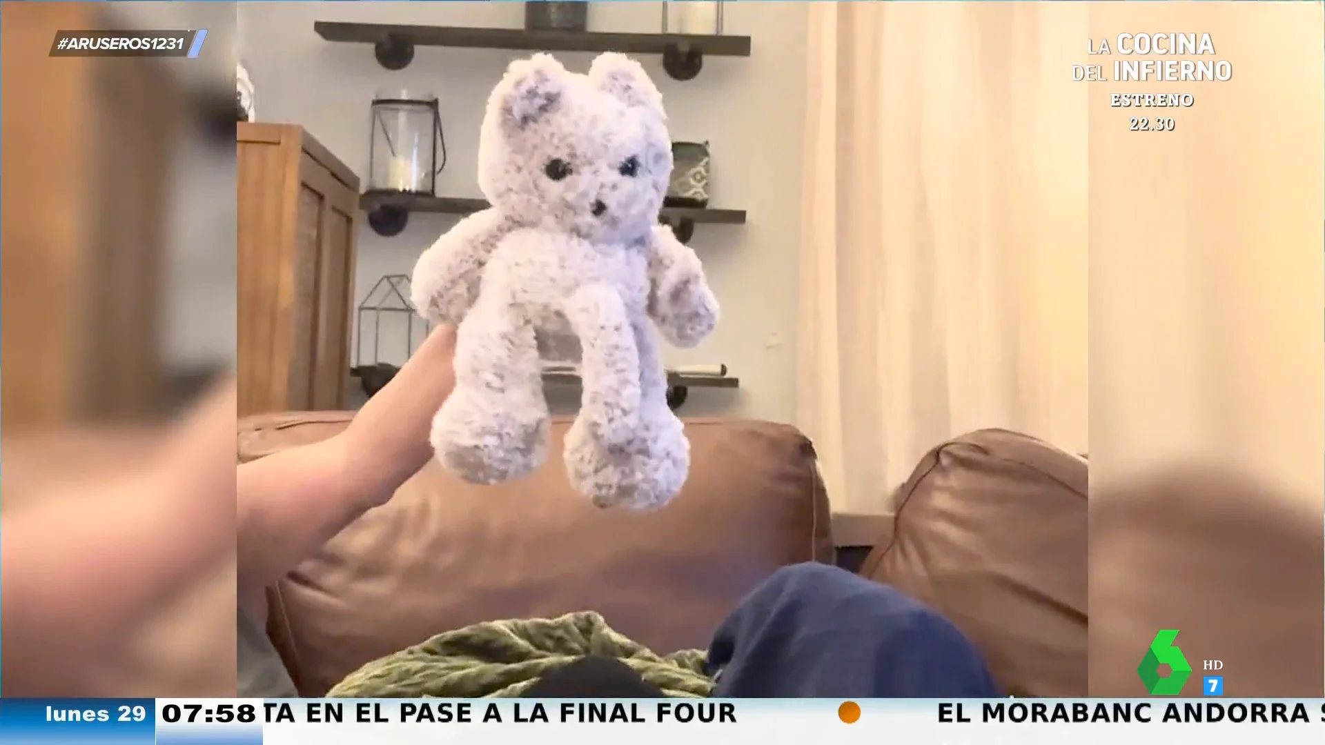 Una madre cose la cabeza de un peluche al revés y este es el cómico resultado