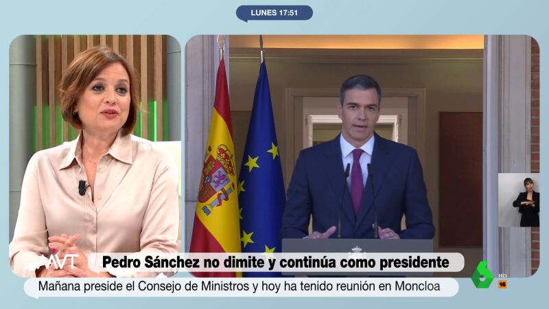 Esther Redondo desvela la respuesta del "entorno más cercano" de Pedro Sánchez tras su decisión