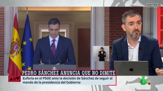 La reflexión de Escolar tras la decisión de Sánchez de quedarse: "¿Es normal llamar hijo de pu** al presidente o decirle 'que te vote Txapote?" La reflexión de Escolar tras la decisión de Sánchez de quedarse: "¿Es normal llamar hijo de pu** al presidente o decirle 'que te vote Txapote?"