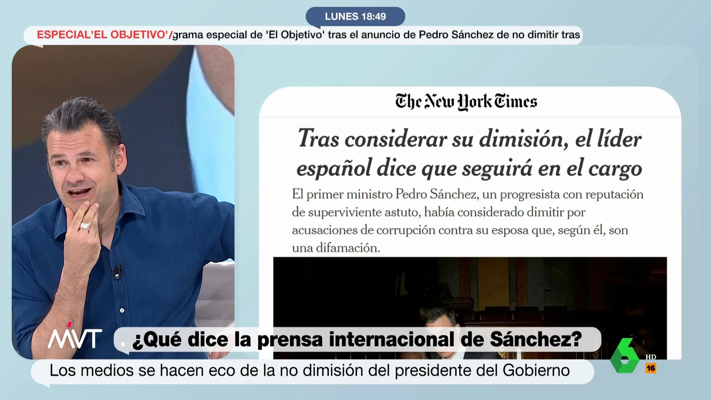 Iñaki López, tras la decisión de Pedro Sánchez: "Los gobiernos populistas de derecha han dado más problemas que cinco días libres" Iñaki López, tras la decisión de Pedro Sánchez: "Los gobiernos populistas de derecha han dado más problemas que cinco días libres"
