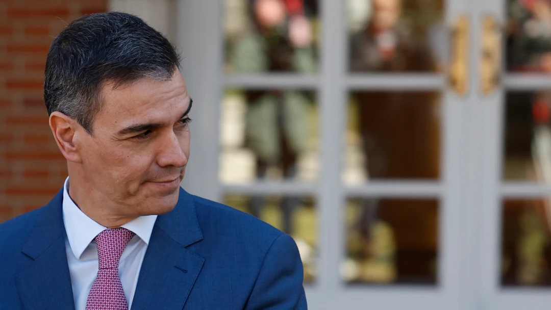 Imagen de archivo del presidente del Gobierno, Pedro Sánchez en el Palacio de la Moncloa. 