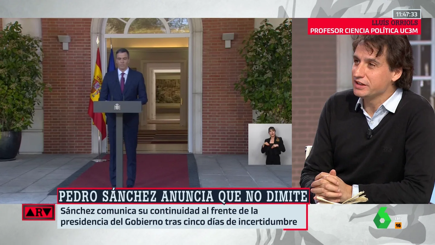 ARV - Lluís Orriols: "El PSOE quizá debería buscar liderazgos alternativos a Pedro Sánchez" ARV - Lluís Orriols: "El PSOE quizá debería buscar liderazgos alternativos a Pedro Sánchez"