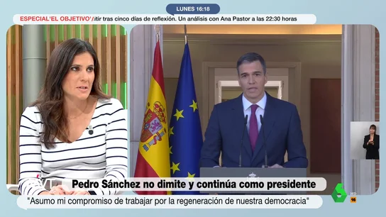 MVT María Llapart desvela la reacción del PSOE al anuncio de Pedro Sánchez: "Ha demostrado que no es un robot" MVT María Llapart desvela la reacción del PSOE al anuncio de Pedro Sánchez: "Ha demostrado que no es un robot"