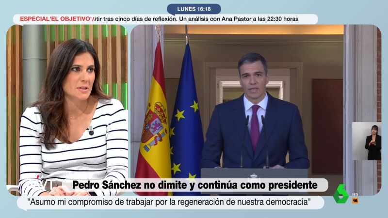 MVT María Llapart desvela la reacción del PSOE al anuncio de Pedro Sánchez: "Ha demostrado que no es un robot"