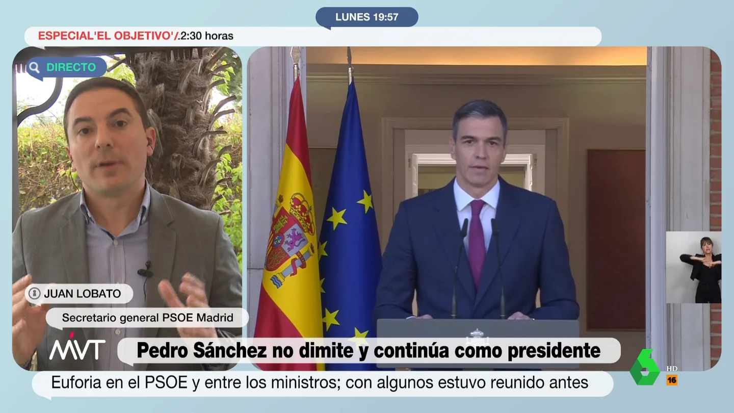 Juan Lobato defiende el diálogo con el PP tras la decisión de Sánchez "Nadie está en el bloque de pisos insultándose con el vecino porque no se ponen de acuerdo el día que se saca la basura", comenta Juan Lobato, que en este vídeo analiza la situación de la política española tras la decisión de Pedro Sánchez.