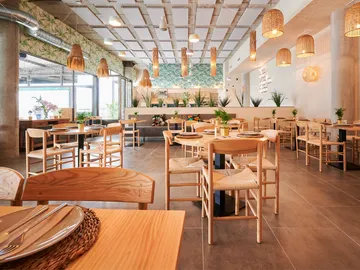 Imagen de archivo de un restaurante Imagen de archivo de un restaurante