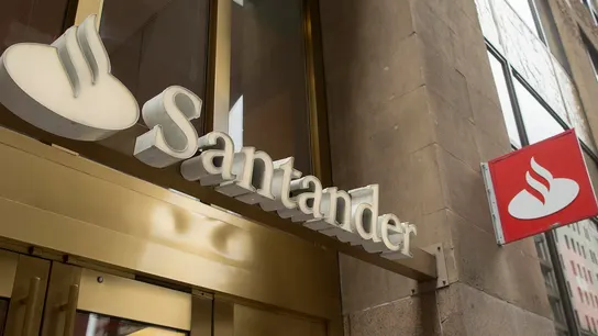 Imagen de archivo de una sucursal del Banco Santander Imagen de archivo de una sucursal del Banco Santander