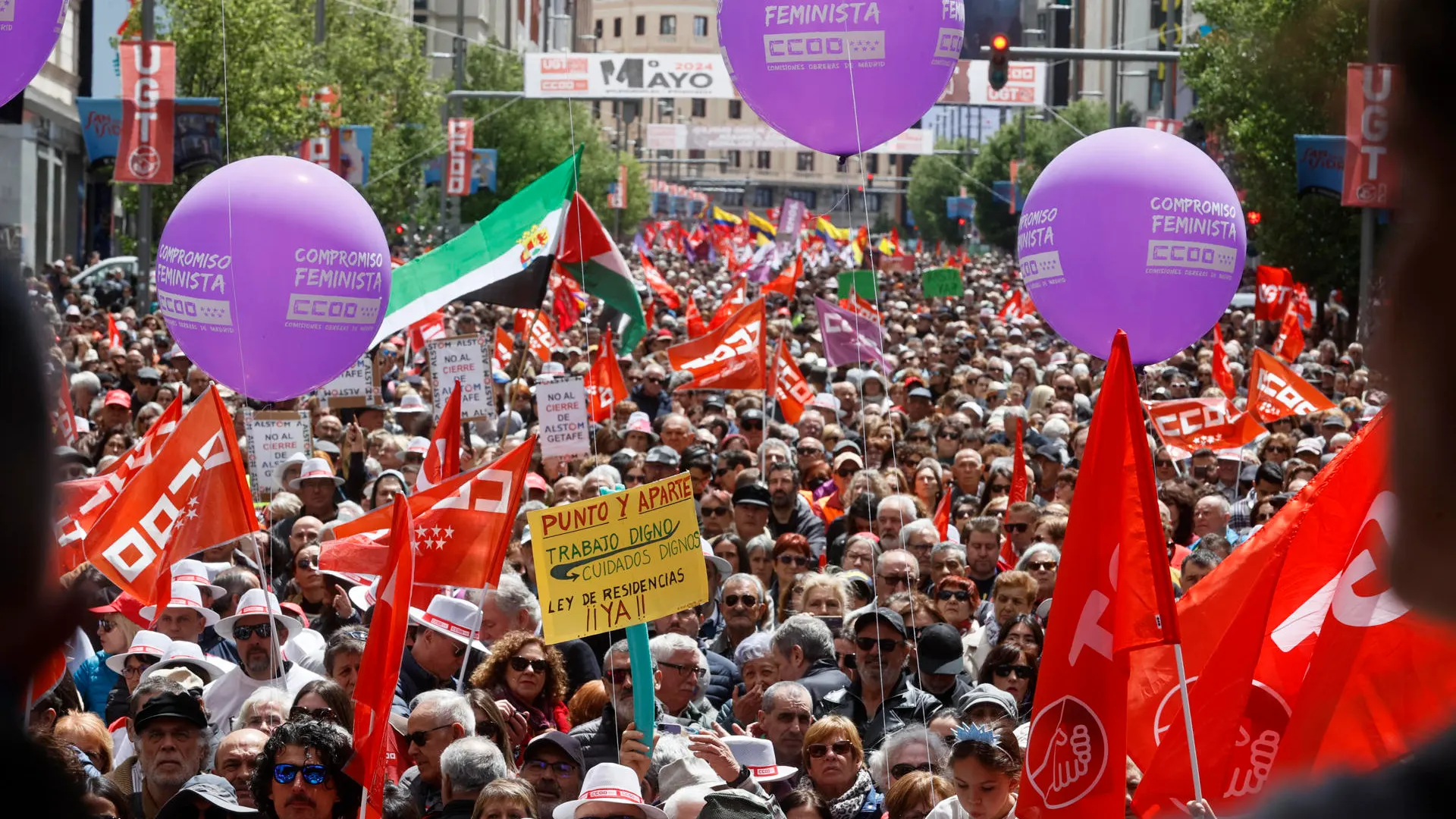 Manifestación del 1 de mayo en Madrid