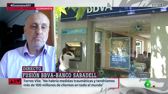 Alejandro Inurrieta, sobre la fusión BBVA-Sabadell: "Es mala para usuarios y empleados" Alejandro Inurrieta, sobre la fusión BBVA-Sabadell: "Es mala para usuarios y empleados"
