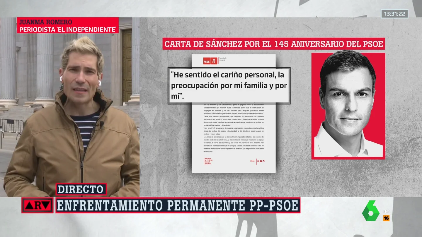 Juanma Romero desvela que el debate de sucesión de Sánchez ya no es "tabú" dentro del PSOE: "Hay un cuestionamiento" Juanma Romero desvela que el debate de sucesión de Sánchez ya no es "tabú" dentro del PSOE: "Hay un cuestionamiento"