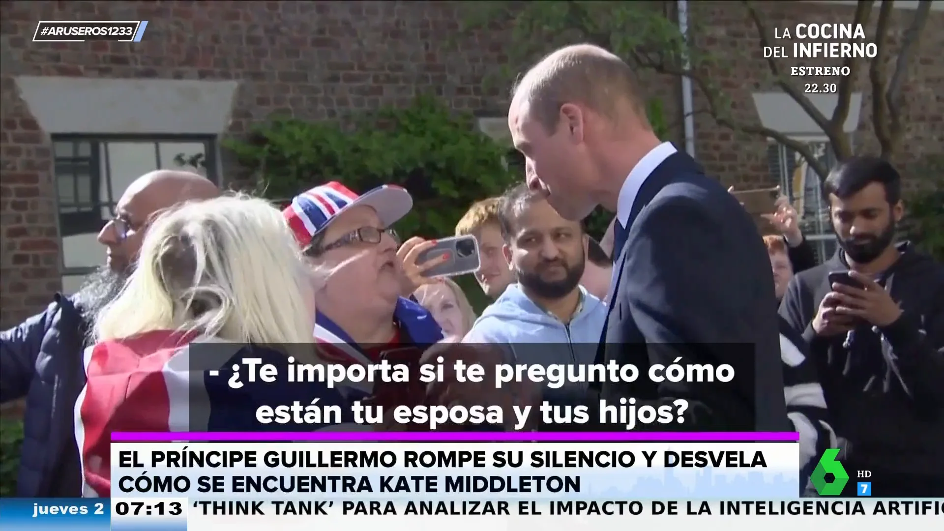 El príncipe Guillermo explica cómo está Kate Middleton tras la reaparición del rey Carlos con la reina Camila