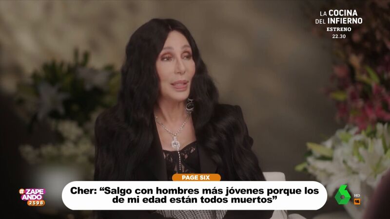 Cher 'desvela' por qué solo sale con chicos más jóvenes: "Los de mi edad están todos muertos"