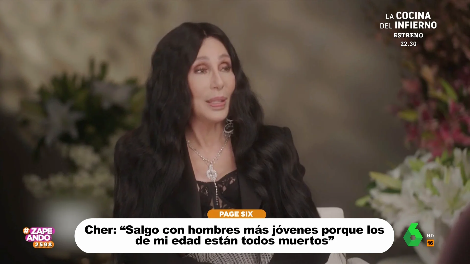 Cher 'desvela' por qué solo sale con chicos más jóvenes: "Los de mi edad están todos muertos"