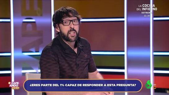 Quique Peinado demuestra que forma parte del 1% de la población capaz de acertar una compleja pregunta Quique Peinado demuestra que forma parte del 1% de la población capaz de acertar una compleja pregunta