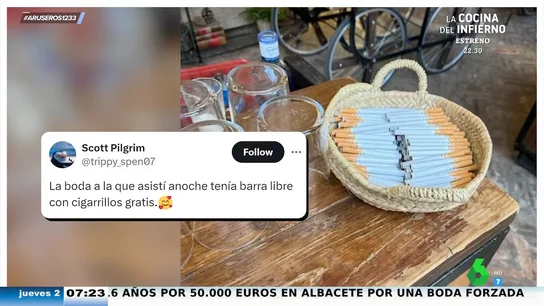La barra libre que nadie esperaba en esta boda: tabaco para todos La barra libre que nadie esperaba en esta boda: tabaco para todos