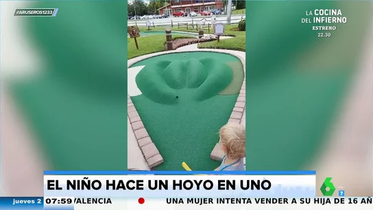 El futuro Jon Rahm: este niño consigue dos hoyo en uno sin ningún esfuerzo El futuro Jon Rahm: este niño consigue dos hoyo en uno sin ningún esfuerzo