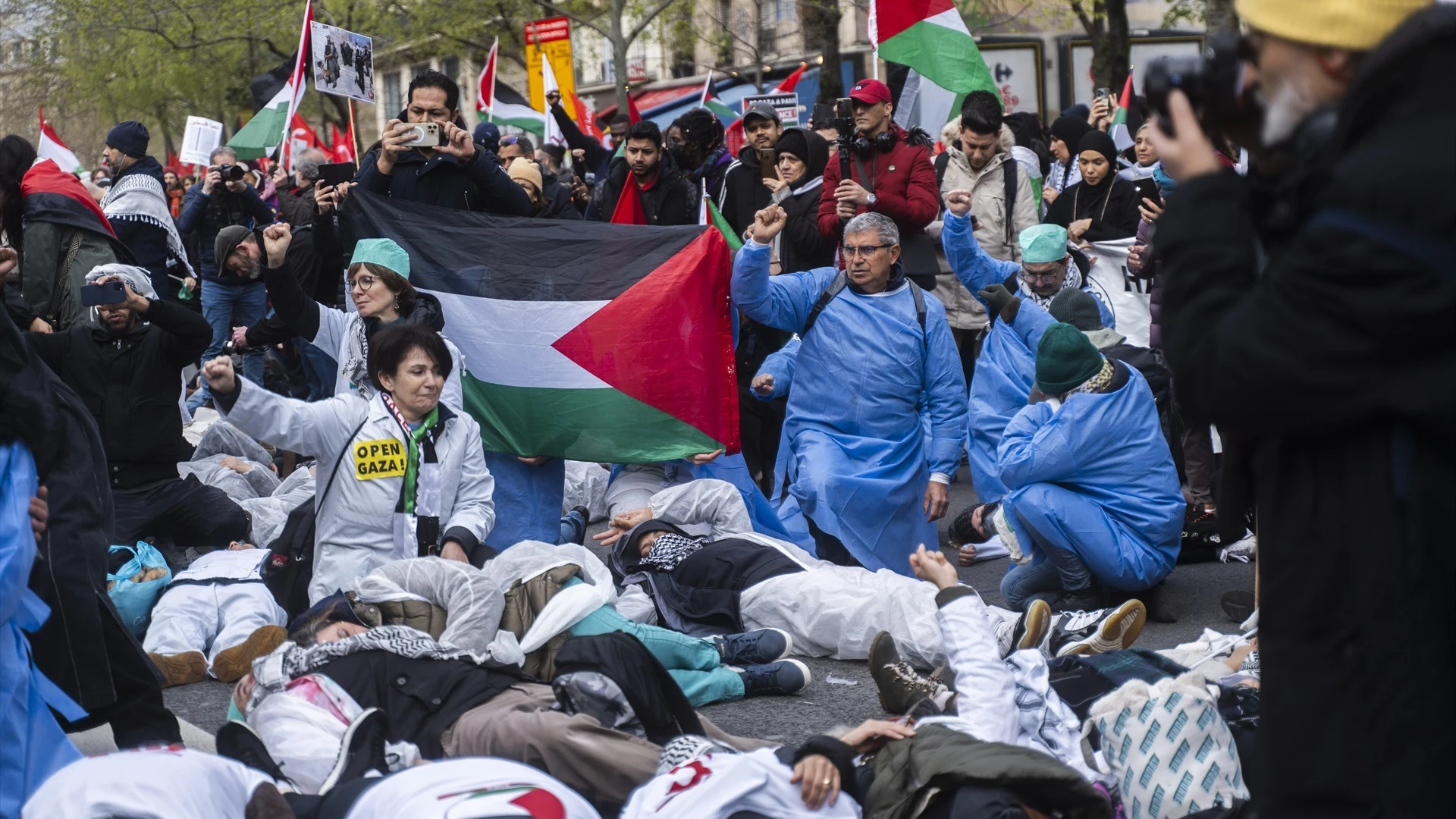 Imagen de una protesta propalestina en París