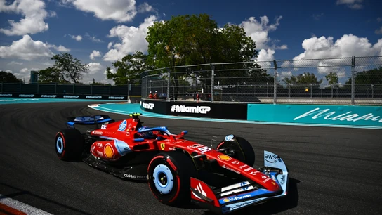 Carlos Sainz, con el Ferrari en Miami Carlos Sainz, con el Ferrari en Miami