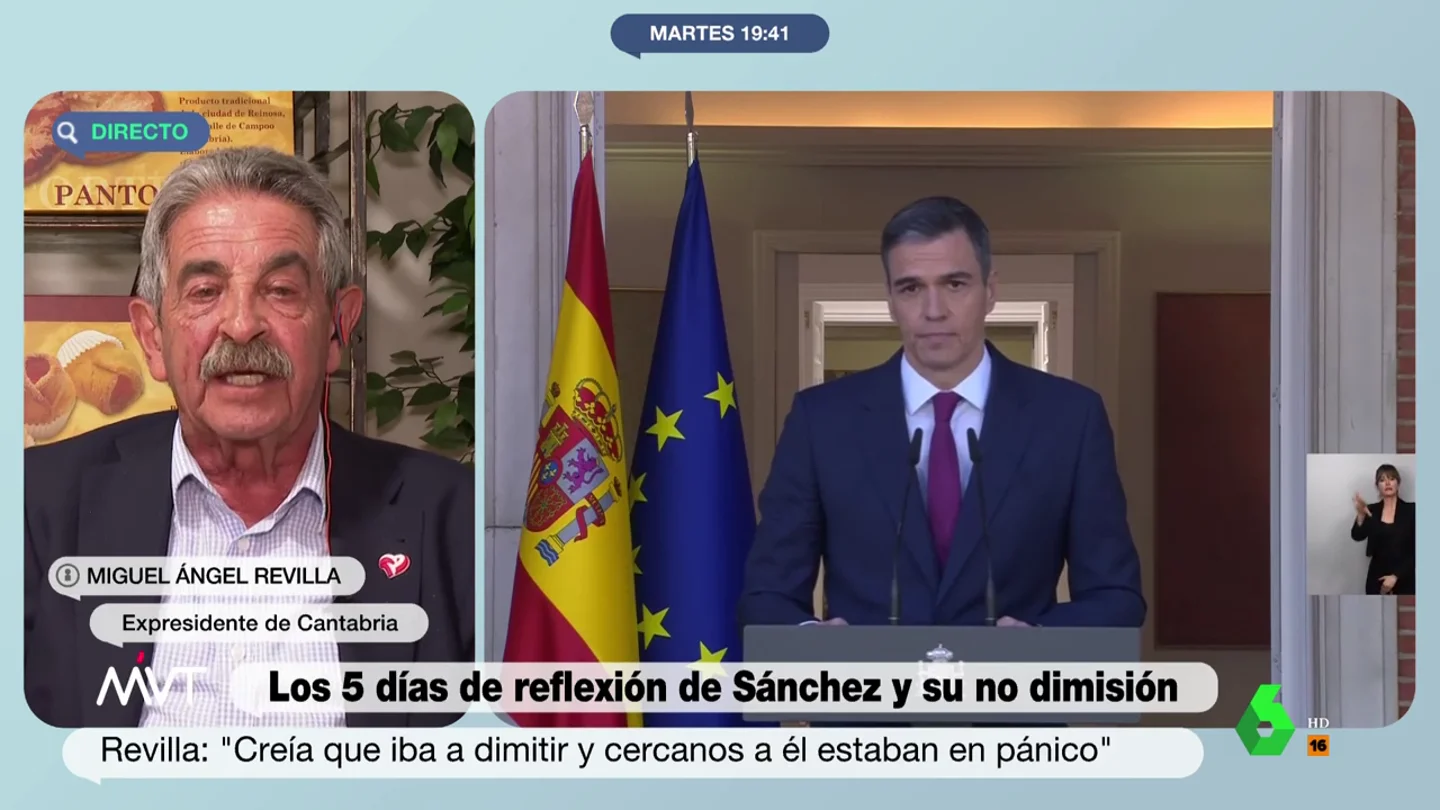 La reflexión de Miguel Ángel Revilla sobre Pedro Sánchez: "Consigue unanimidad en el PSOE, excluyendo a las viejas glorias que siguen denostándole" La reflexión de Miguel Ángel Revilla sobre Pedro Sánchez: "Consigue unanimidad en el PSOE, excluyendo a las viejas glorias que siguen denostándole"