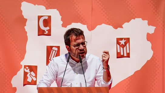 El presidente de la Generalitat y candidato a la reelección por ERC, Pere Aragonès El presidente de la Generalitat y candidato a la reelección por ERC, Pere Aragonès