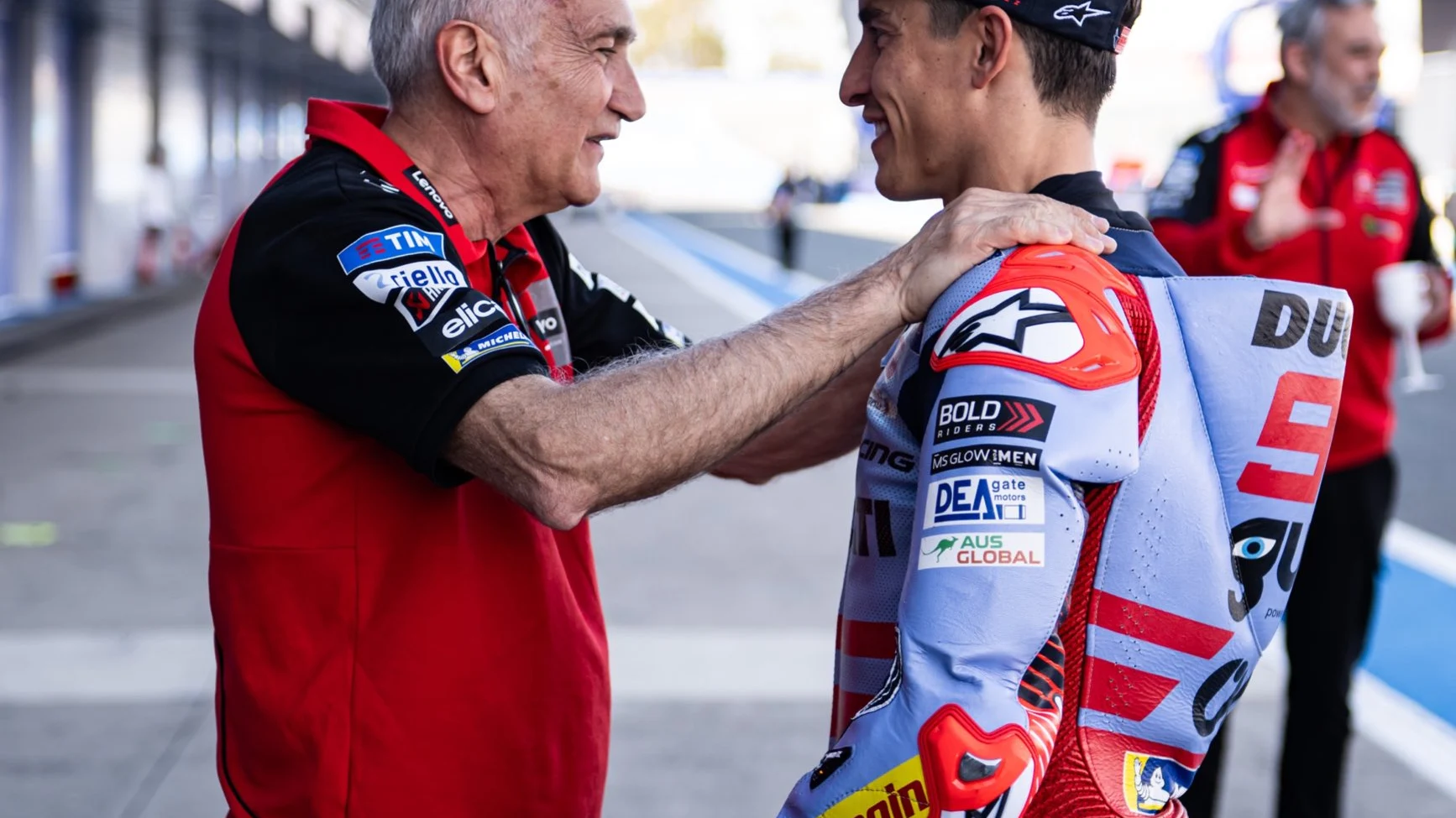 Davide Tardozzi y Marc Márquez