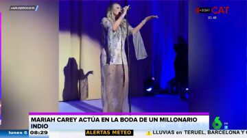 Mariah Carey también ha actuado en la boda de un millonario de la India. "Se ha gastado en cuatro días de celebración en su boda 23 millones de euros", destaca Tatiana Arús, que explica que se trata del fundador de una marca de ropa enorme: