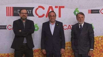 Josep Rull (Junts), junto a César González y José Creuheras en 'El Debat'