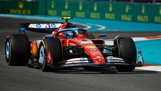 Carlos Sainz, con el Ferrari en MIami Carlos Sainz, con el Ferrari en MIami