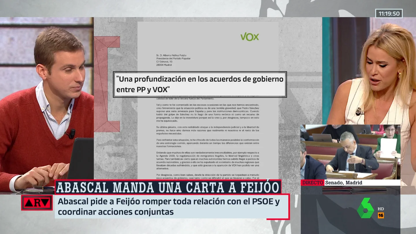 Afra Blanco, tras la carta de Vox al PP: "Le dicen lo que ya sabemos, no cumplir con la Constitución" Afra Blanco, tras la carta de Vox al PP: "Le dicen lo que ya sabemos, no cumplir con la Constitución"