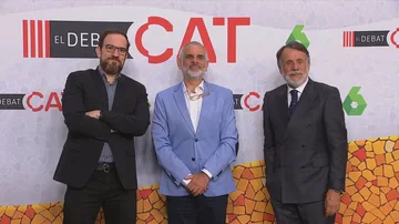 Carlos Carrizosa (Cs), junto a César González y José Creuheras en 'El Debat'
