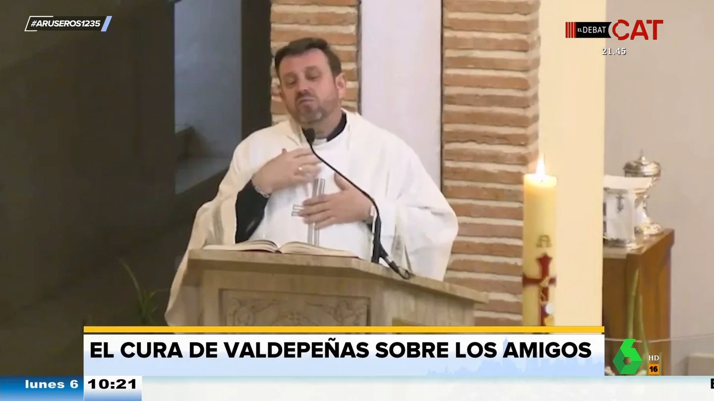 La reacción de Alfonso Arús al descubrir en directo que el cura de Valdepeñas es del Barça La reacción de Alfonso Arús al descubrir en directo que el cura de Valdepeñas es del Barça