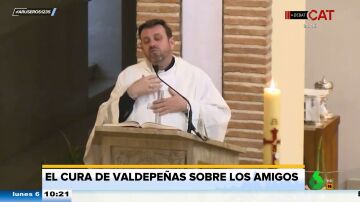 La reacción de Alfonso Arús al descubrir en directo que el cura de Valdepeñas es del Barça