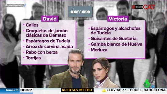 De los callos de David Beckham a la gamba de Victoria Beckham: estos son los menús de la pareja en Valladolid De los callos de David Beckham a la gamba de Victoria Beckham: estos son los menús de la pareja en Valladolid