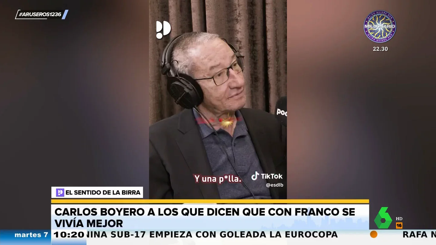 La rotunda respuesta de Carlos Boyero a los que dicen que "con Franco se vivía mejor" La rotunda respuesta de Carlos Boyero a los que dicen que "con Franco se vivía mejor"
