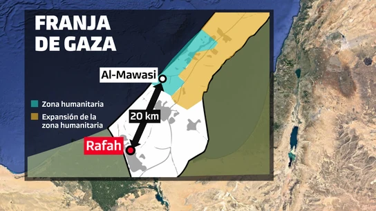 Mapa de la Franja de Gaza y la situación del paso de Rafah Mapa de la Franja de Gaza y la situación del paso de Rafah
