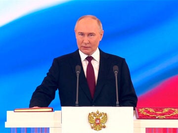 El presidente ruso Vladímir Putin, en la ceremina de jura de su cargo, el 7 de mayo de 2024.