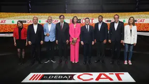 Candidatos a las elecciones catalanas, antes de participar en el debate de La Sexta