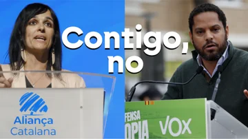 La candidata de Aliança Catalana y el candidato de Vox a las elecciones catalanas