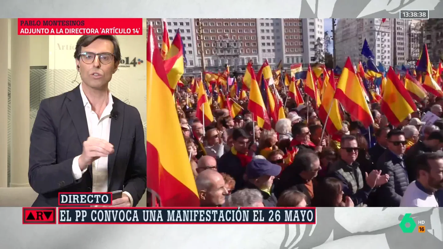 Montesinos revela que algunos barones del PP están en contra de la concentración del 26 de mayo: "No podemos estar todo el día manifestándonos en las calles" Montesinos revela que algunos barones del PP están en contra de la concentración del 26 de mayo: "No podemos estar todo el día manifestándonos en las calles"
