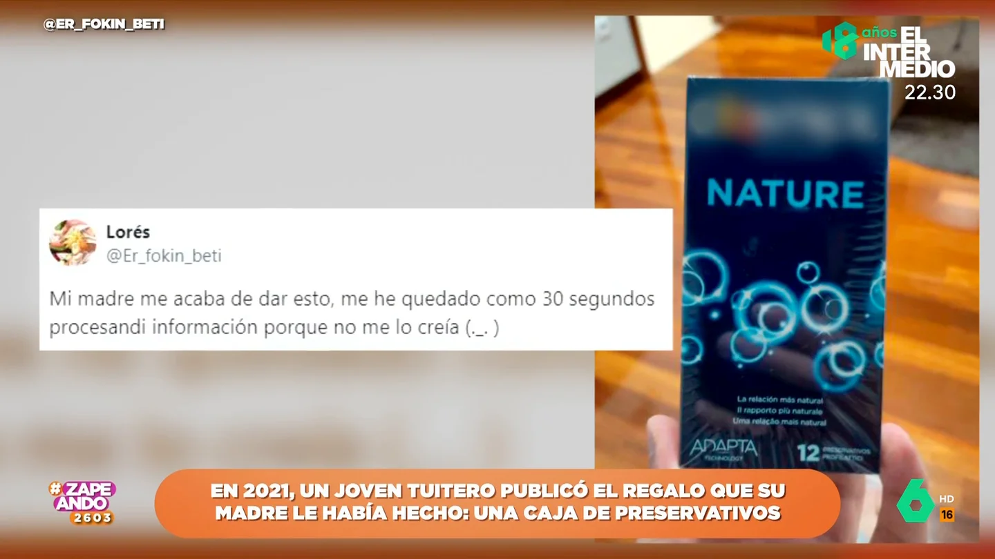 Un tuitero publica que su madre le regaló una caja de preservativos en 2021... y terminan caducando Un tuitero publica que su madre le regaló una caja de preservativos en 2021... y terminan caducando