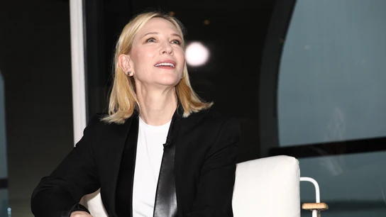 La actriz australiana Cate Blanchett asiste a la charla Kering Women in Motion durante la 76ª edición del Festival de Cannes. La actriz australiana Cate Blanchett asiste a la charla Kering Women in Motion durante la 76ª edición del Festival de Cannes.