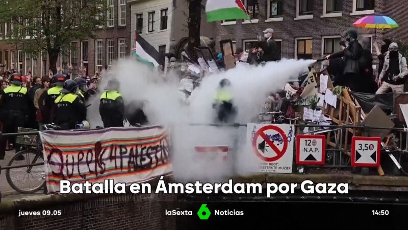 La policía holandesa desaloja el campamento pro-Palestina en la Universidad de Ámsterdam