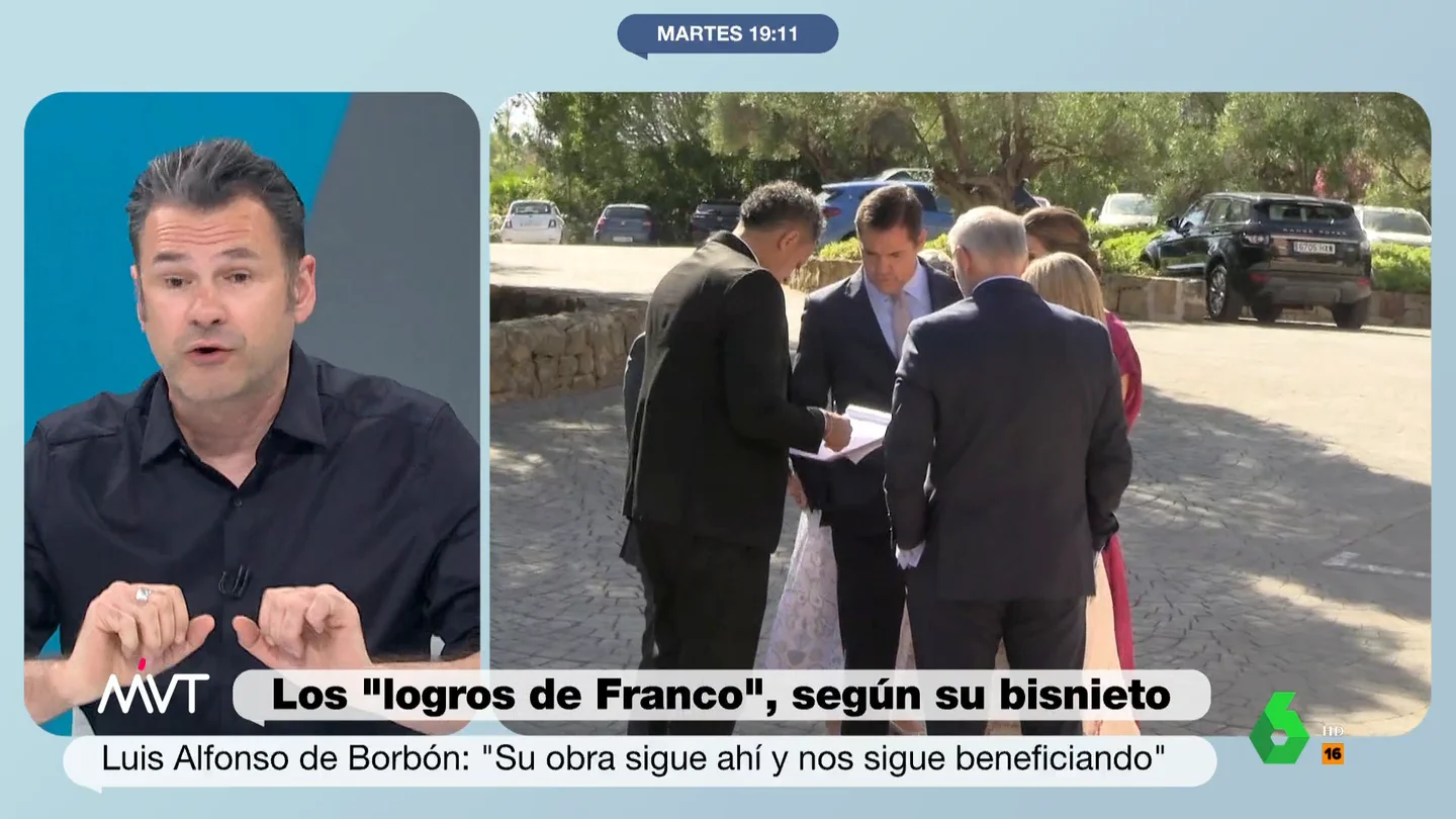 Iñaki López estalla contra Luis Alfonso de Borbón: "Cuando te dedicas a mangar como Franco, dejas una herencia formidable" Iñaki López estalla contra Luis Alfonso de Borbón: "Cuando te dedicas a mangar como Franco, dejas una herencia formidable"