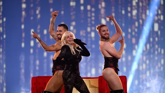 Nebulossa, en uno de los ensayos previos a la gran final de Eurovisión 2024 Nebulossa, en uno de los ensayos previos a la gran final de Eurovisión 2024